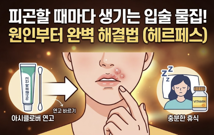 입술 수포 왜 생길까? 입가 물집 원인부터 감염, 치유 방법 총정리