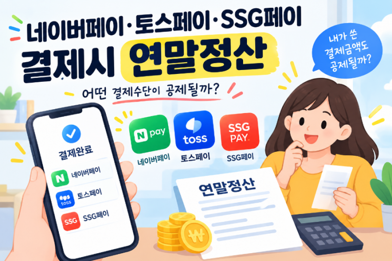 네이버페이·토스페이·SSG페이 결제도 연말정산 될까? 결제수단에 따라 달라지는 소득공제