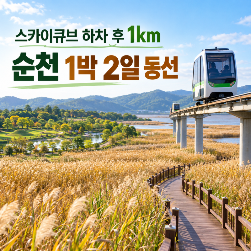 순천 1박 2일 동선, 국가정원·순천만습지 스카이큐브 이동법