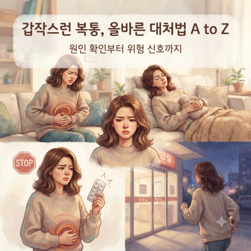 위경련 응급처치, 갑자기 배가 쥐어짜듯 아플 때 어떻게 해야 할까?