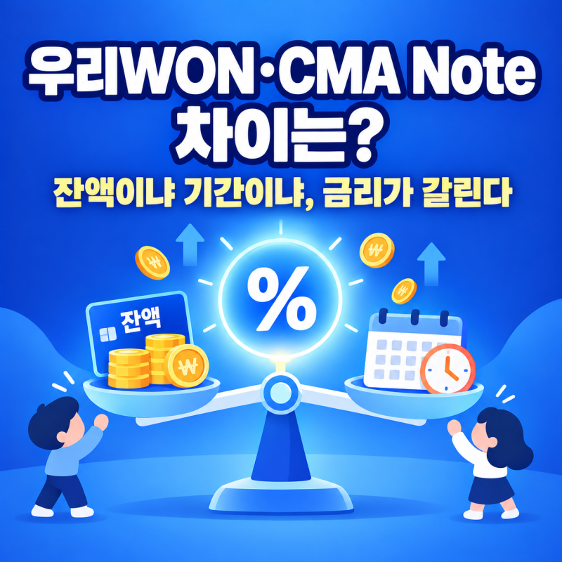우리WON CMA Note 이자 연 3%라고? CMA Note 차이