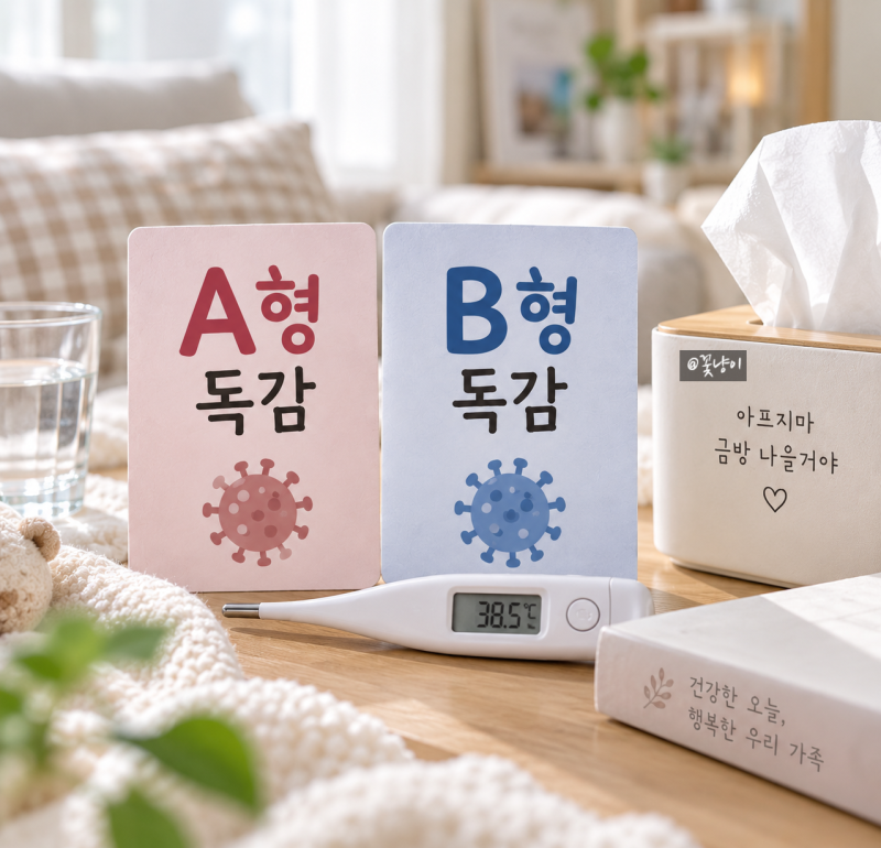 A형 B형 독감 뭐가 다를까? 증상부터 잠복기 전염기간 차이