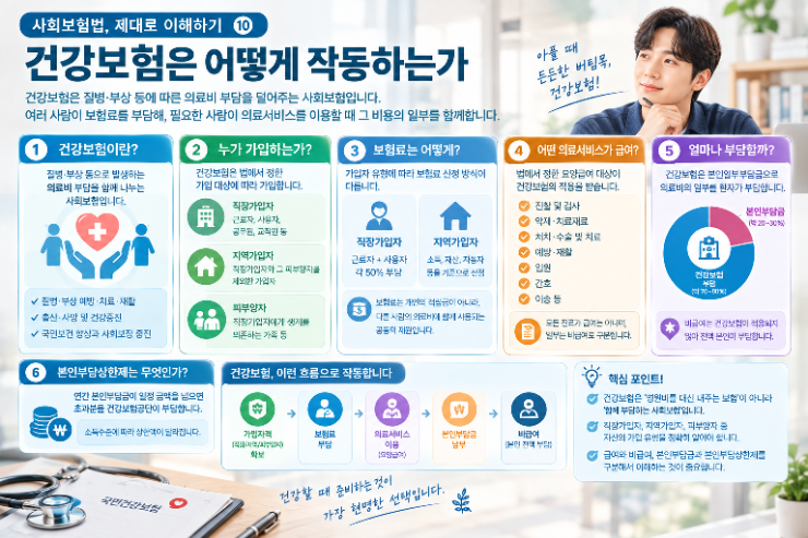 ⚠️ 사회보험법, 제대로 이해하기 ⑨ - 건강보험의 작동원리?