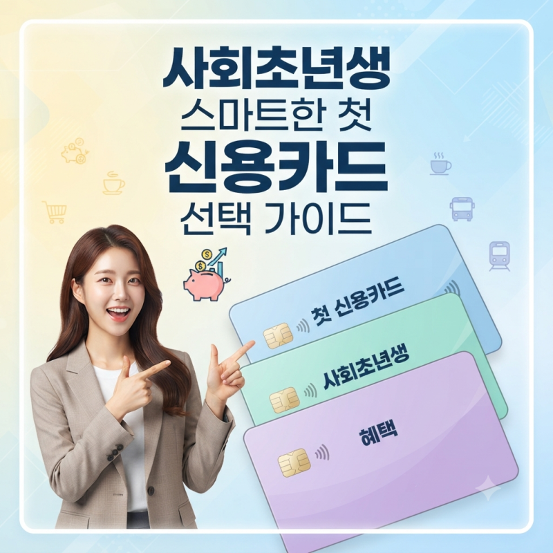 사회초년생 신용카드 추천! 내 첫 신용카드 현명하게 고르는 법 및 인기 카드 비교