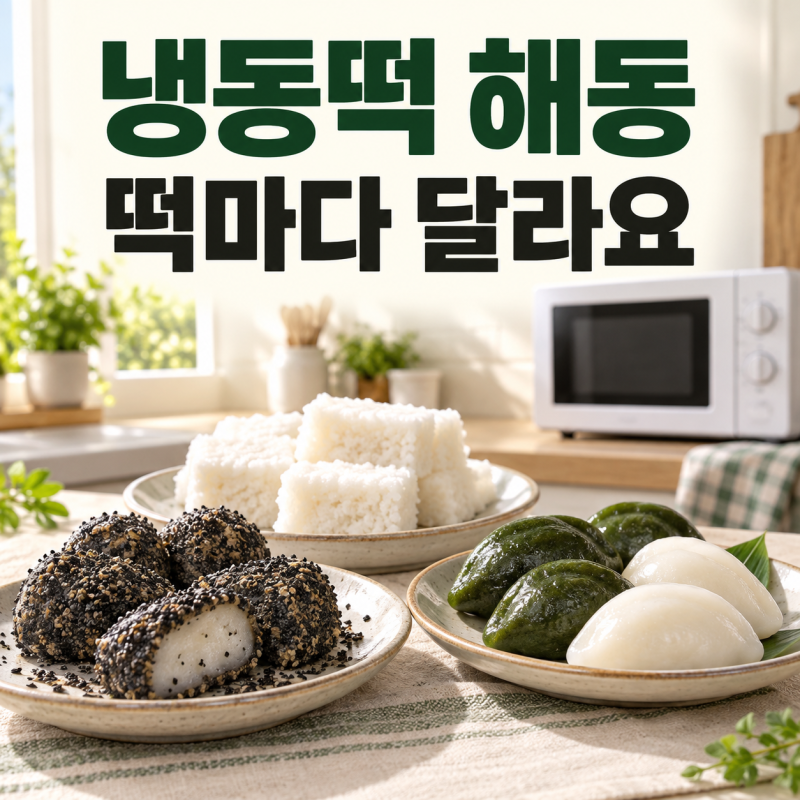 냉동 떡 해동, 인절미·설기·송편 어떻게 다를까?