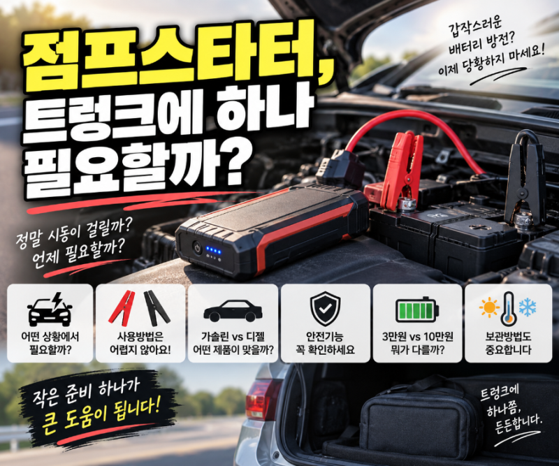 점프스타터, 트렁크에 하나 필요할까?