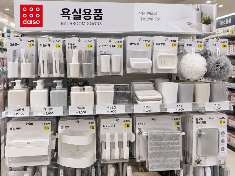 다이소 욕실용품 추천 2026 가성비 욕실템 청소 수납 신상 총정리