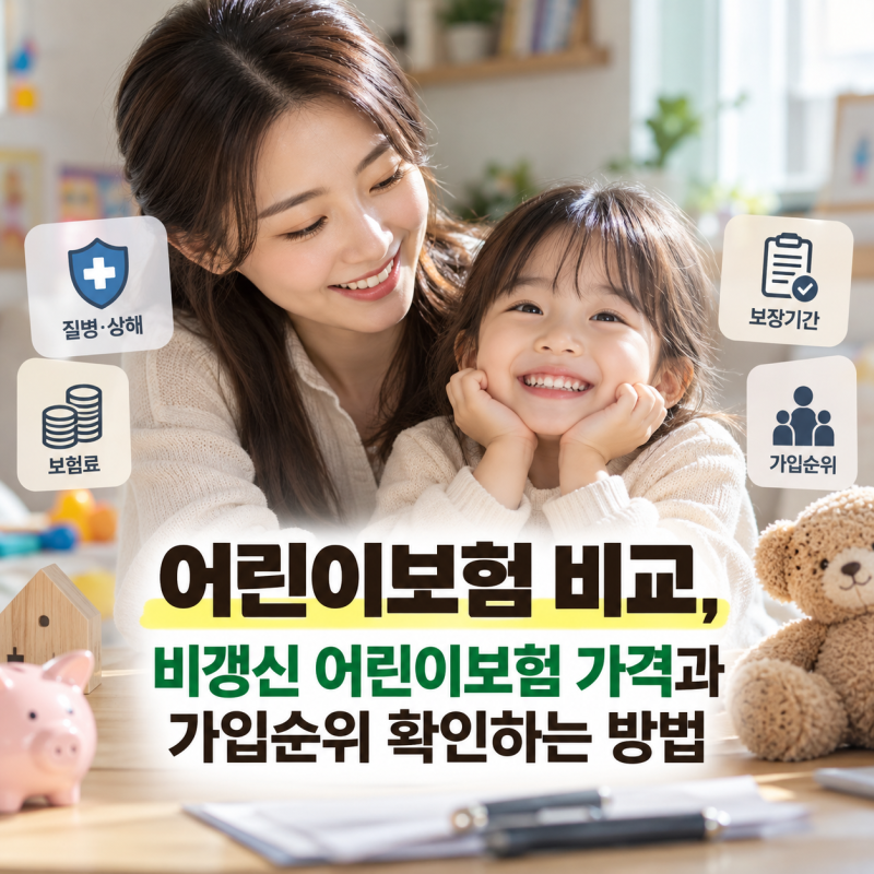 어린이보험 비교, 비갱신 어린이보험 가격과 가입순위 확인하는 방법
