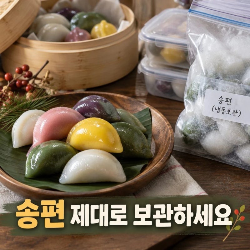 추석 송편 종류별 차이와 보관법 정리
