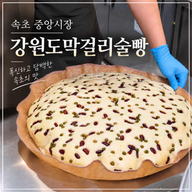 속초 중앙시장 간식 맛집 강원도막걸리술빵 내돈내산