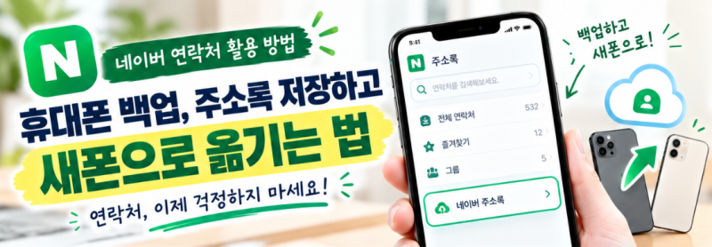 네이버 연락처 활용 방법｜휴대폰 백업, 주소록 저장하고 새폰으로 옮기는 법