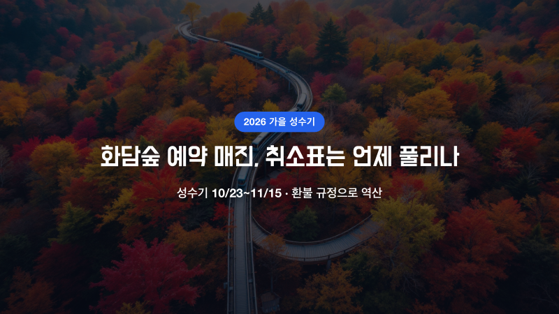 화담숲 예약 매진, 취소표가 풀리는 시간은 따로 있다