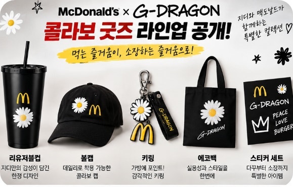 맥도날드 지디 굿즈! 초간단 꿀팁정리(+가격 출시일)