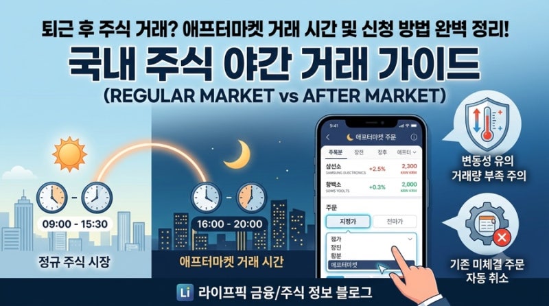 퇴근 후 주식 거래? 애프ter마켓 거래 시간 및 증권사별 신청 방법 완벽 정리