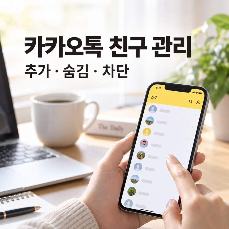 카카오톡 친구 추가하고 숨김·차단 설정하는 방법