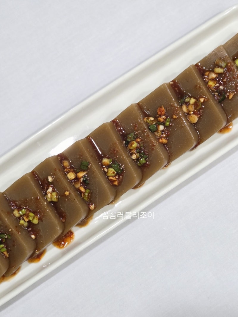 도토리묵 레시피 도토리묵 만들기 비율 맛있는 도토리묵 양념장
