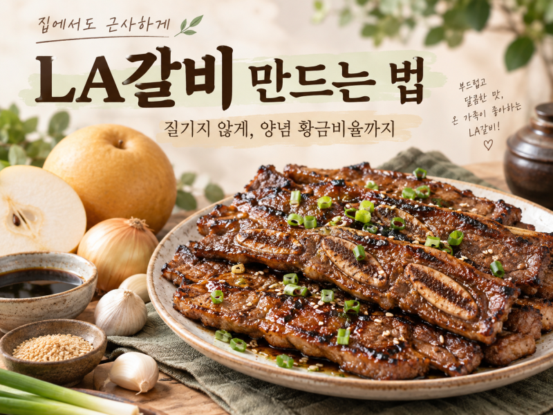 LA갈비 만드는 법｜질기지 않고 부드러운 양념 황금비율까지