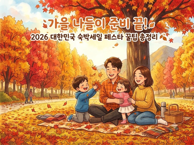 가을 나들이 준비 끝! 2026 대한민국 숙박세일 페스타 꿀팁 총정리