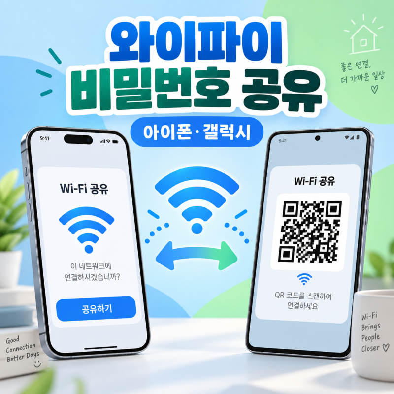 Wi-Fi 비밀번호 쉽게 공유하는 방법, 아이폰·갤럭시에서 이렇게 하세요