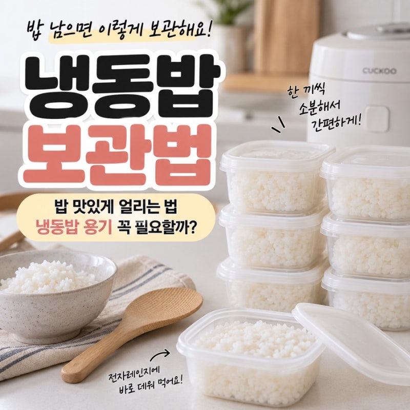 냉동밥 보관법｜밥 맛있게 얼리는 법, 냉동밥 용기 꼭 필요할까?