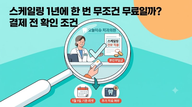 스케일링 1년에 한 번 무조건 무료일까? 치과 결제 전 체크할 3가지 조건