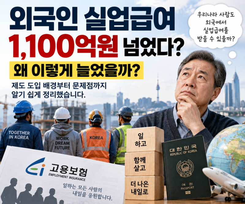 외국인 실업급여 1,134억원, 문제는 지급이 아니라 공정한 기준입니다