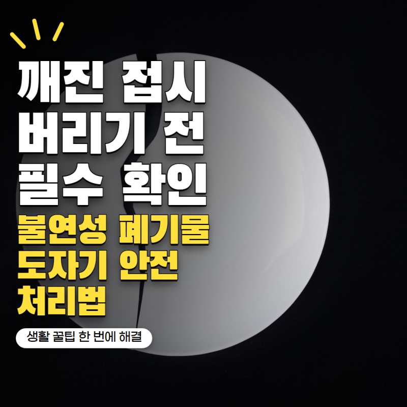 '깨진 접시, 유리처럼 버리면 안 됩니다' 도자기류 안전하게 처리하는 방법