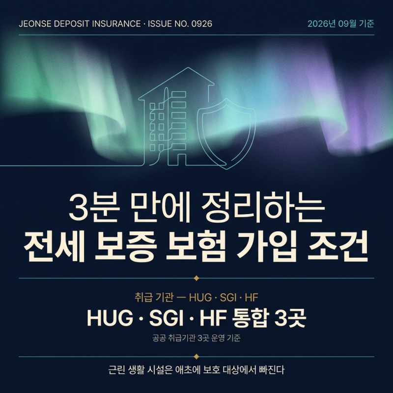 3분만에 정리하는 전세보증보험 가입조건, 근린생활시설은 왜 안 될까