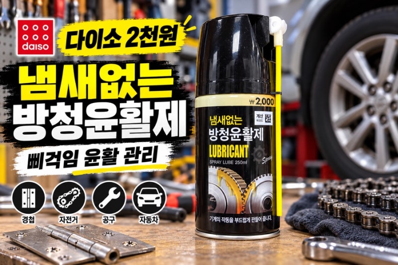 다이소 2천원 냄새없는 방청윤활제 삐걱임 관리템 추천