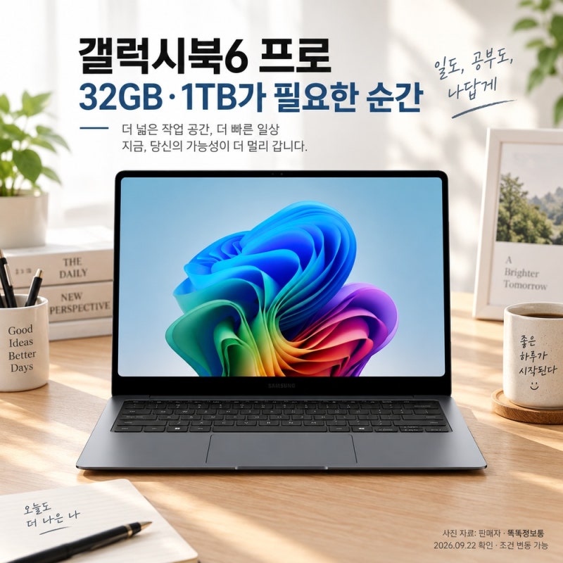 갤럭시북6 프로 14인치, 32GB·1TB 필요할까? 가격·256GB 옵션 차이