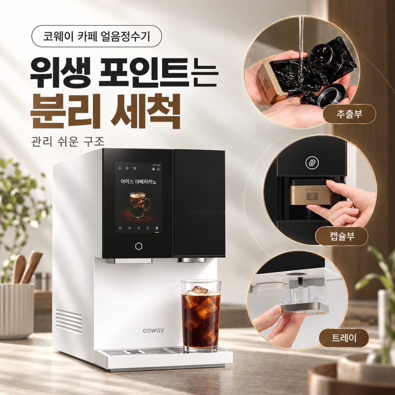 코웨이 카페 얼음정수기, 위생 관리는 어떻게 되는지 핵심정리