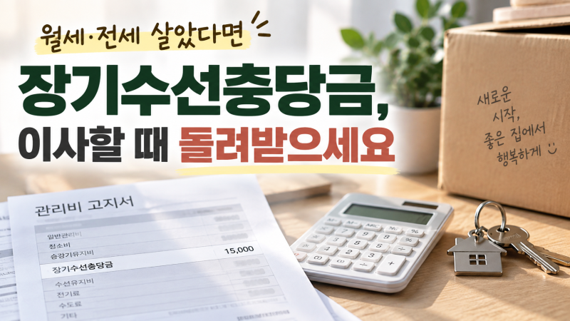 월세·전세 장기수선충당금, 이사할 때 집주인에게 돌려받는 방법