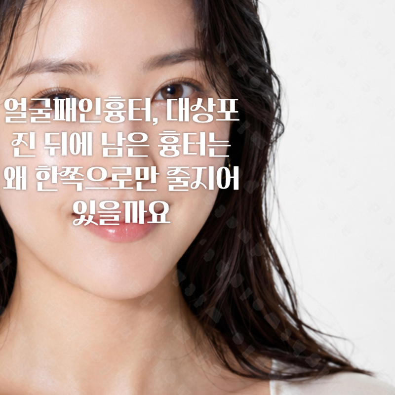 얼굴패인흉터, 대상포진 뒤에 남은 흉터는 왜 한쪽으로만 줄지어 있을까요