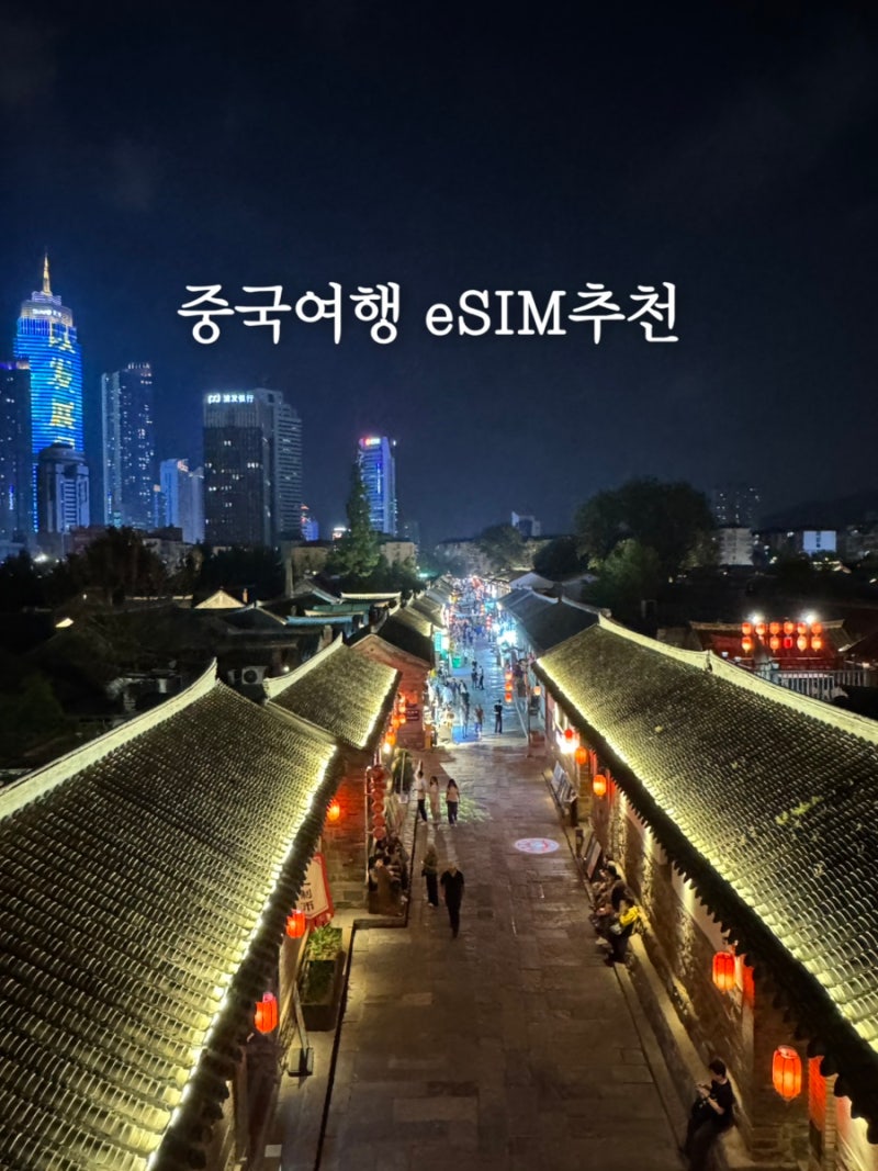 중국 이심 vpn 포함 무제한 추천 사용후기