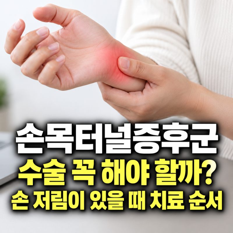 손목터널증후군 수술 꼭 해야 할까? 손 저림이 있을 때 치료 순서
