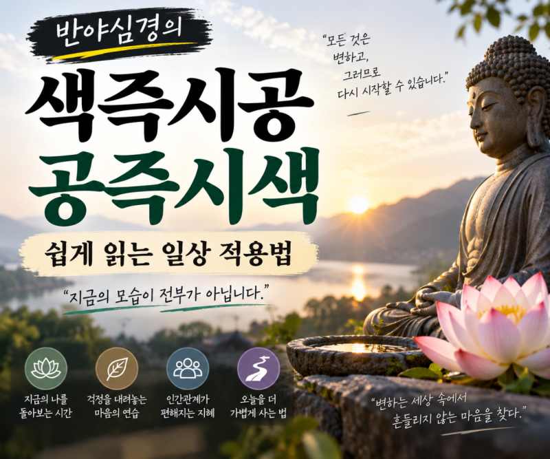 반야심경의 ‘색즉시공 공즉시색’, 쉽게 읽는 일상 적용법