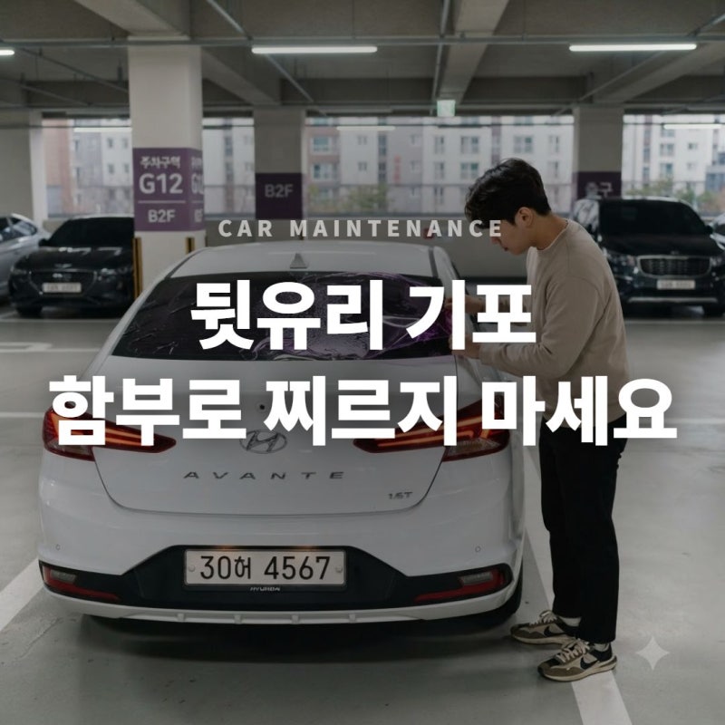 자동차 썬팅(틴팅) 기포 들뜸 생겼을 때 셀프 제거 요령과 재시공 기준 3가지