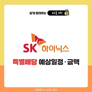 '특별배당 예상 일정과 금액' SK하이닉스 배당금 지급일 기대할것
