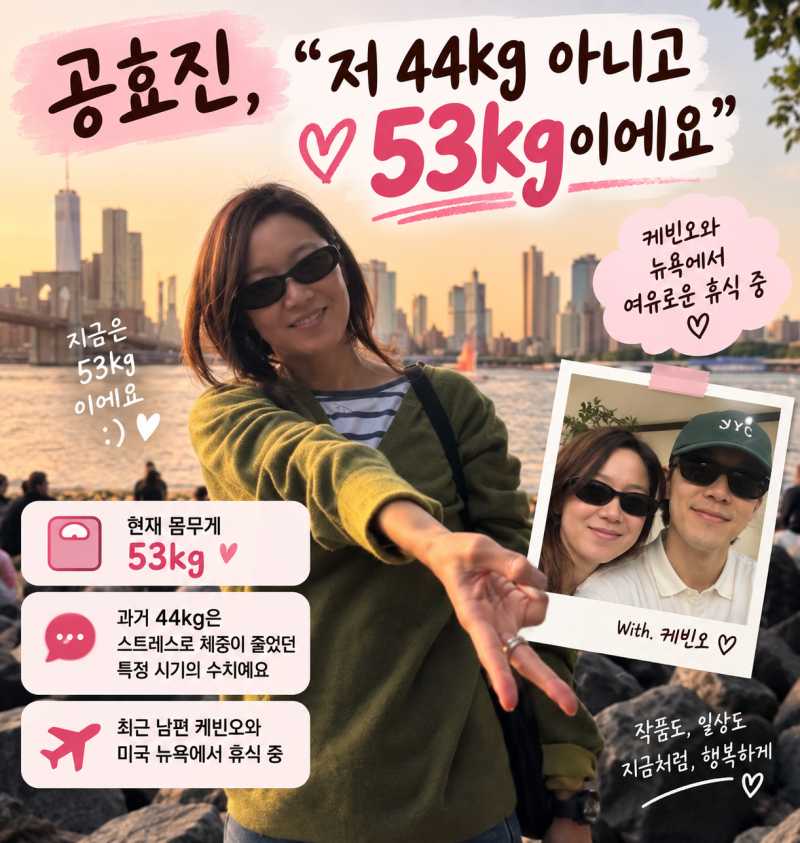 공효진 “저 44kg 아니고 53kg이에요”…직접 밝힌 현재 몸무게