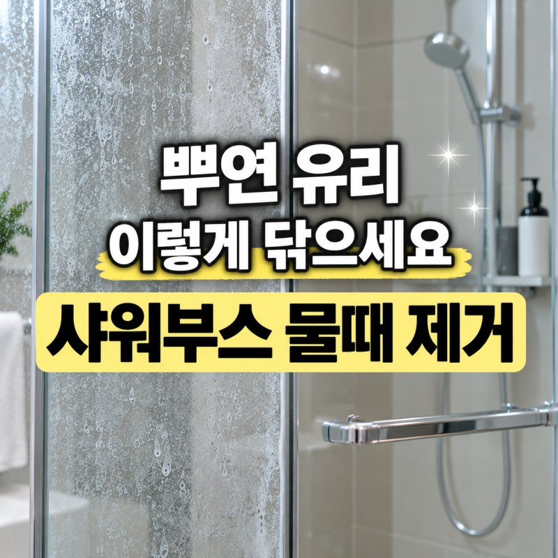 욕실 샤워부스 물때 제거 방법