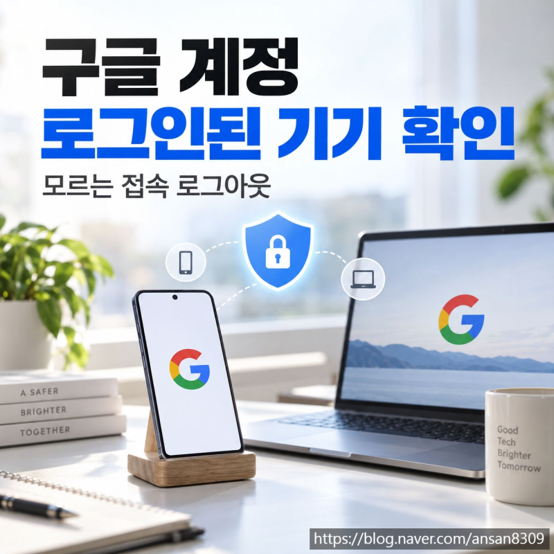 구글 계정 로그인된 기기 확인, 모르는 접속을 로그아웃하는 방법