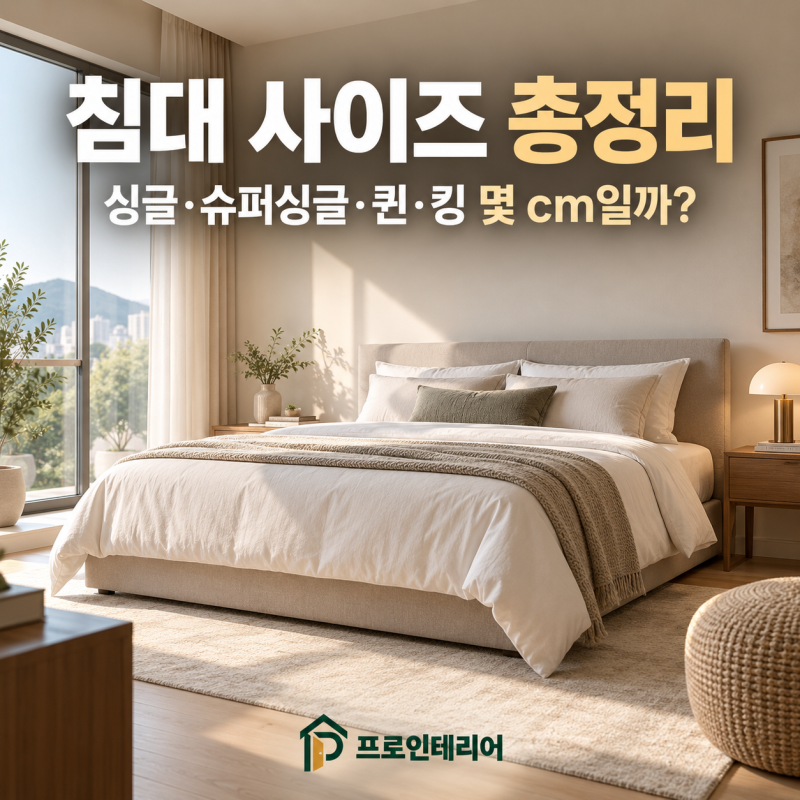 침대 사이즈 총정리, 싱글·슈퍼싱글·퀸·킹 몇 cm일까?