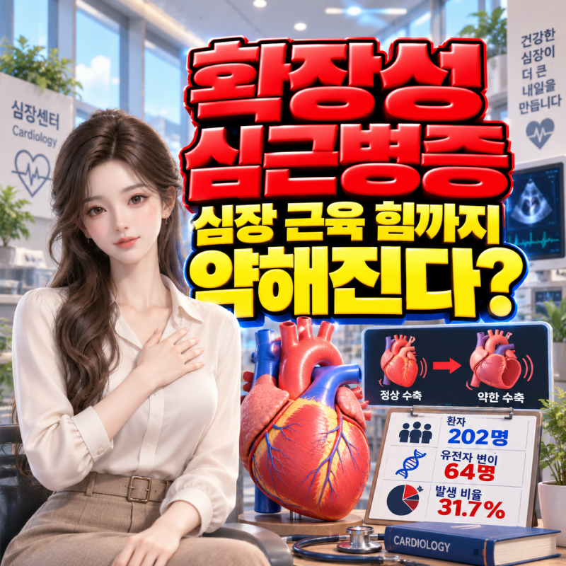 확장성 심근병증 증상, 심장이 커진다? 완치·생존율·유전·치료·산정특례 총정리