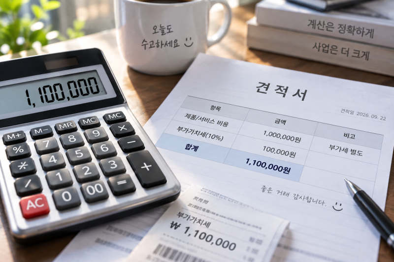 2026 부가세계산기, 110만원이면 공급가액·부가세 얼마일까?