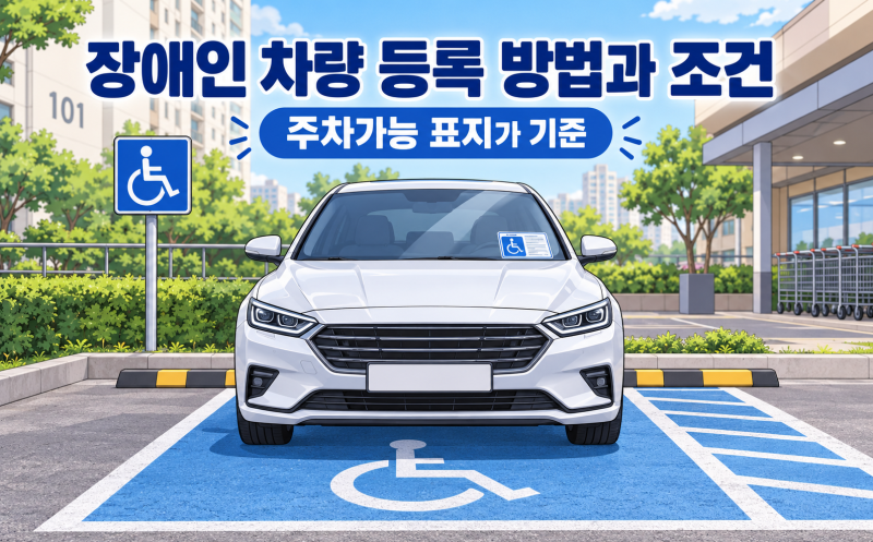 장애인 차량 등록 방법과 조건, 장애인 주차구역 이용은 누가 가능할까?