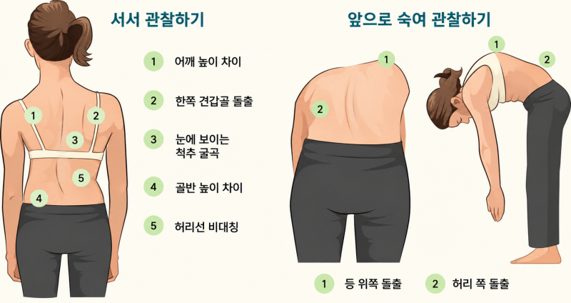 어깨 높이와 허리선이 다르면 척추측만일까? 기능성·구조적 측만 구분하기