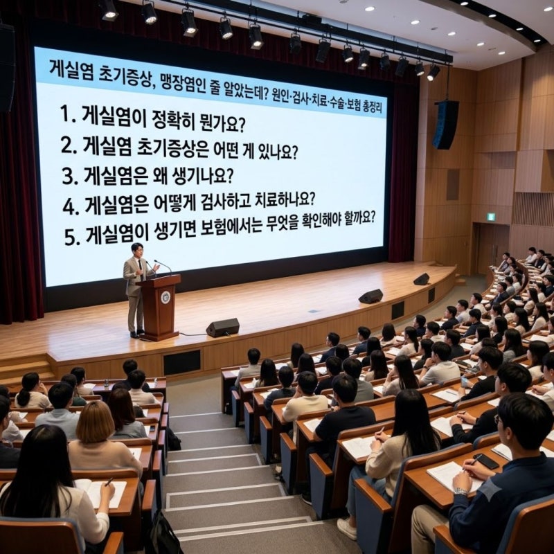 게실염 초기증상, 맹장염인 줄 알았는데? 원인·검사·치료·수술·보험 총정리