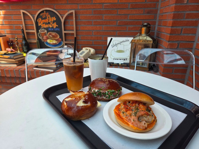 서울 근교 수원 대형카페 브런치카페 베이글맛집 오렌지베이글