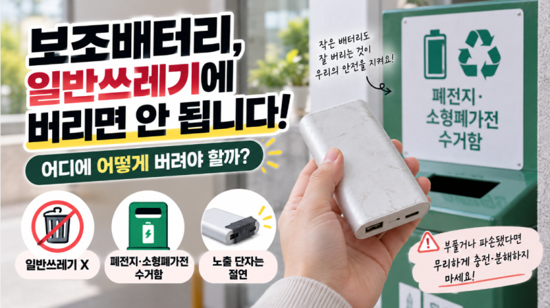 보조배터리 버리는법, 일반쓰레기 말고 어디에 버려야 할까?