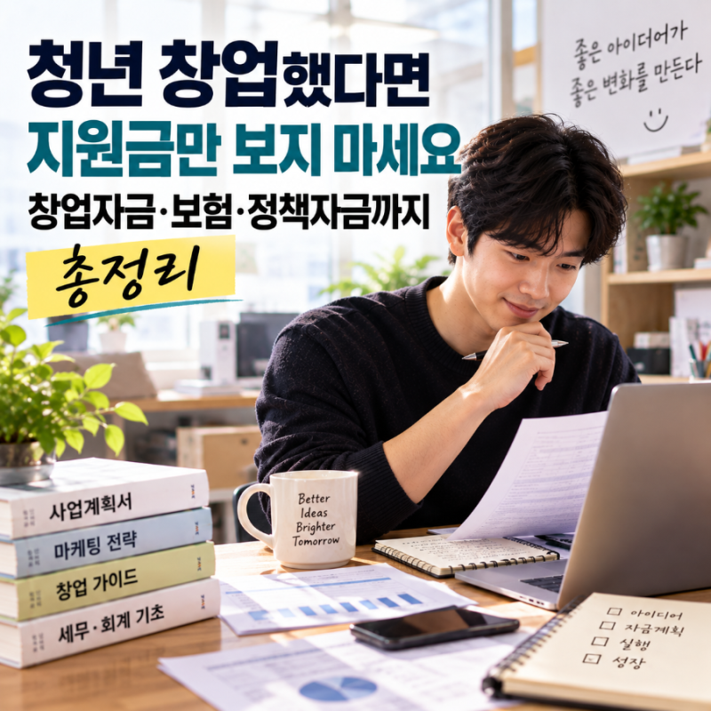 청년 창업했다면 지원금만 보지 마세요, 창업자금·보험·정책자금까지 총정리